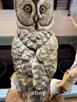 Great Grey Owl? Franklin Mint George McMonigle MCM Euc Beautiful? Large