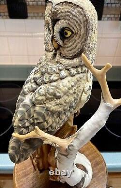 Great Grey Owl? Franklin Mint George McMonigle MCM Euc Beautiful? Large