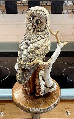 Great Grey Owl? Franklin Mint George McMonigle MCM Euc Beautiful? Large
