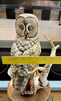 Great Grey Owl? Franklin Mint George McMonigle MCM Euc Beautiful? Large