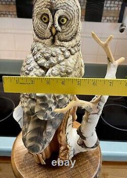Great Grey Owl? Franklin Mint George McMonigle MCM Euc Beautiful? Large