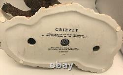 Grizzly Bear Statue Figurine with Base 1988 Porcelain Franklin Mint w COA MSRP 295