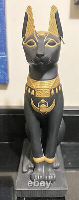 Guardian Of The Nile Egypt Bastet Cat God Black Porcelain Franklin Mint