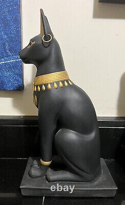 Guardian Of The Nile Egypt Bastet Cat God Black Porcelain Franklin Mint