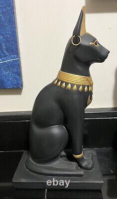 Guardian Of The Nile Egypt Bastet Cat God Black Porcelain Franklin Mint