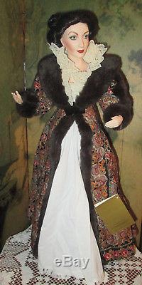 Gwtw Paisley Robe Franklin Mint Scarlett Gone With The Wind Porcelain Doll Coa