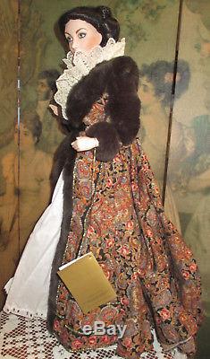 Gwtw Paisley Robe Franklin Mint Scarlett Gone With The Wind Porcelain Doll Coa