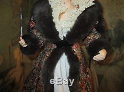 Gwtw Paisley Robe Franklin Mint Scarlett Gone With The Wind Porcelain Doll Coa