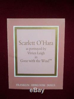 Gwtw Paisley Robe Franklin Mint Scarlett Gone With The Wind Porcelain Doll Coa