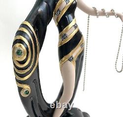 HOUSE OF ERTE Franklin Mint Pearls & Emeralds Fine Porcelain Statue. M1370. READ