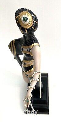 HOUSE OF ERTE Franklin Mint Pearls & Emeralds Fine Porcelain Statue. M1370. READ