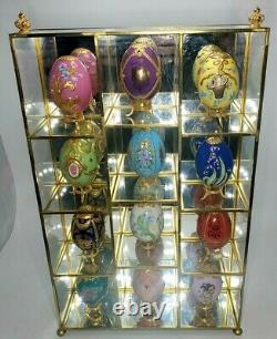 HOUSE OF FABERGE FRANKLIN MINT IMPERIAL EGG COLLECTION PORCELAIN EGGS set