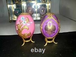 HOUSE OF FABERGE FRANKLIN MINT IMPERIAL EGG COLLECTION PORCELAIN EGGS set