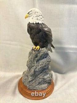 HTF Franklin Mint Porc American Bald Eagle EVER WATCHFUL by Paul Brunelle 15 T