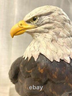 HTF Franklin Mint Porc American Bald Eagle EVER WATCHFUL by Paul Brunelle 15 T