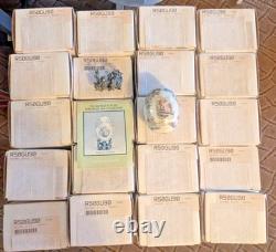 HUGE LOT OF FRANKLIN MINT- PORCELAIN- 20 x BEATRIX POTTER Squirrel Nutkin Eggs