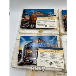 Harley-Davidson Franklin Mint Plate Panorama Set of 4 Paul Costello Porcelain