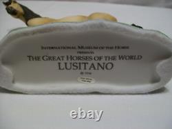 Horse Figurine porcelain ceramic statue sculpture Franklin Mint equine Lusitano