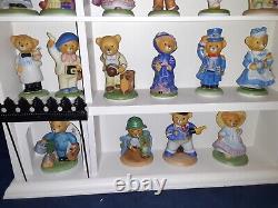 Hotel Teddington 21 Porcelain Bears Franklin Mint New