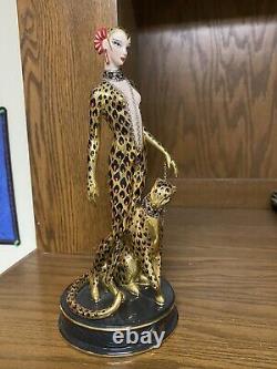 House Of Erte Franklin Mint Leopard 10 Porcelain Figurine