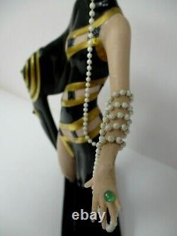 House Of Erte Franklin Mint Pearls & Emeralds 10 Porcelain Figurine