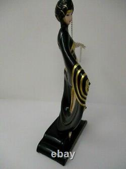 House Of Erte Franklin Mint Pearls & Emeralds 10 Porcelain Figurine