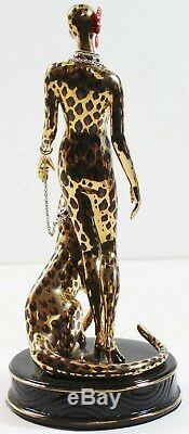 House Of Erte Leopard Porcelain Franklin Mint Limited Edition Figurine