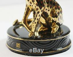 House Of Erte Leopard Porcelain Franklin Mint Limited Edition Figurine