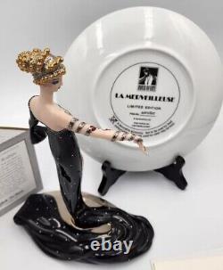 House Of Erte Pearls & Rubies Porcelain Hand Painted Figurine & Plate With COA