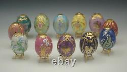 House Of Faberge Franklin Mint Imperial Egg Collection Set Of 12 Porcelain Eggs