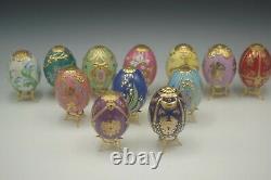 House Of Faberge Franklin Mint Imperial Egg Collection Set Of 12 Porcelain Eggs