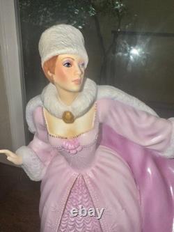 House Of Faberge Franklin Mint Porcelain The Snow Queen With White Marble Base