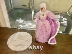 House Of Faberge Franklin Mint Porcelain The Snow Queen With White Marble Base