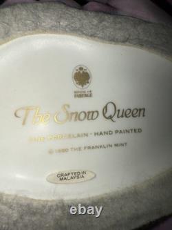 House Of Faberge Franklin Mint Porcelain The Snow Queen With White Marble Base
