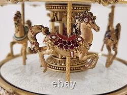 House Of Faberge Imperial Carousel Egg Franklin Mint Swarovski Crystals 11 READ