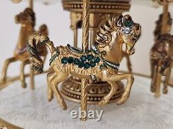 House Of Faberge Imperial Carousel Egg Franklin Mint Swarovski Crystals 11 READ