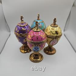 House Of Faberge Musical Eggs Franklin Mint Lot of 4