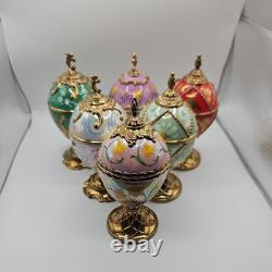 House Of Faberge Musical Eggs Franklin Mint Lot of 6