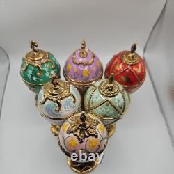House Of Faberge Musical Eggs Franklin Mint Lot of 6