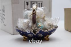 House Of Faberge Winter Basket With 9 Eggs Franklin Mint In Original Box b11uz42