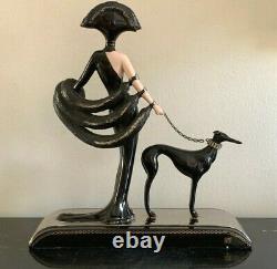 House of Erte Fine Porcelain Art Deco Symphony In Black Figurine