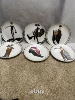 House of Erte Fine Porcelain The Franklin Mint Limited Edition Lot Of 6