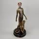 House of Erte Franklin Mint Leopard Art Deco Limited Edition Porcelain Figurine