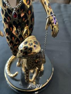 House of Erte Franklin Mint Leopard Art Deco Limited Edition Porcelain Figurine