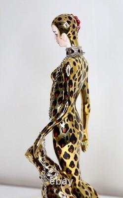 House of Erté Leopard Limited Edition Figurine Franklin Mint