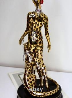 House of Erté Leopard Limited Edition Figurine Franklin Mint