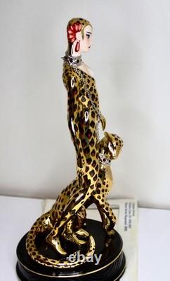 House of Erté Leopard Limited Edition Figurine Franklin Mint
