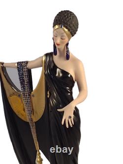 House of Erte Limited Edition, Hand Painted Porcelain'Glamour' Art Deco Lady
