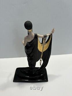 House of Erte Limited Edition Hand Painted Porcelain'Glamour' Art Deco Lady