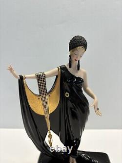 House of Erte Limited Edition Hand Painted Porcelain'Glamour' Art Deco Lady